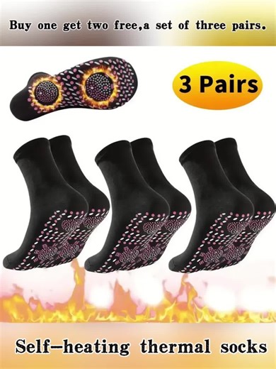 video, Self-heating Foot Massage Socks, 3 Pairs Comfortable Warm Massage Socks, Foot Care Socks f...