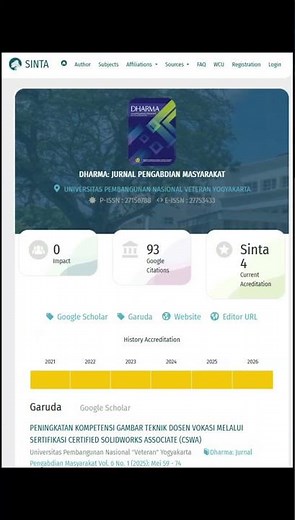 Jurnal Terbit di SINTA 4, Seminar Nasional Pengabdian Masyarakat & Call for Paper 2025 LPPM UPNYK