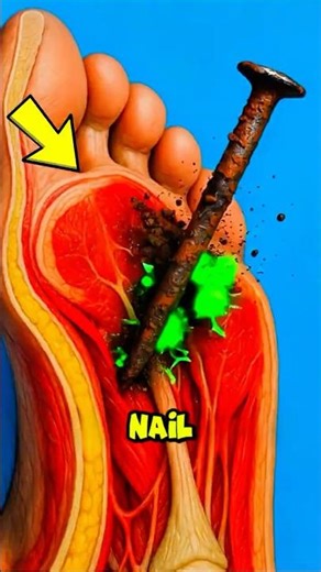 Step on a Nail DO NOT Pull It Out! 🚨🩸#shorts
