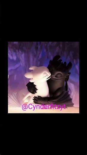 Light fury and toothless kisses ❤️