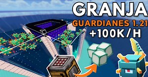 MEGA GRANJA de GUARDIANES 1.21 | 100K/H | Almacenamiento con CRAFTER
