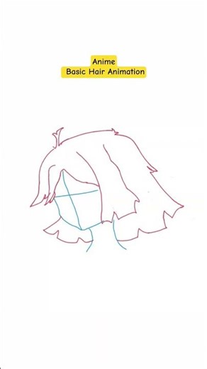How I Animate Hair 💨 #basicanimation #basic #anime #indiananimation #hairanimation #ytshorts