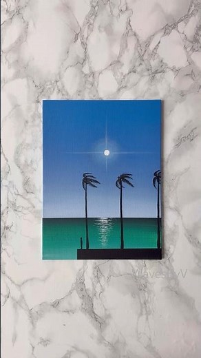 “Reflections” Easy Painting Idea for Beginners #art #acrylicpainting #paintingtutorial #diy #canvas