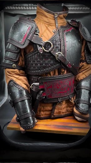 Fenrir Fantasy Armor: Dark Brown Leather Design