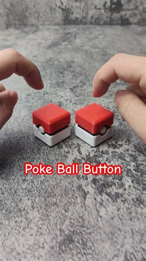 This 3D Printed Poke Ball Button is So Satisfying #3dprinting