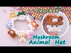 How to Crochet a Mushroom with 8 Adorable Animal Hats | Low Sew 🍄✨