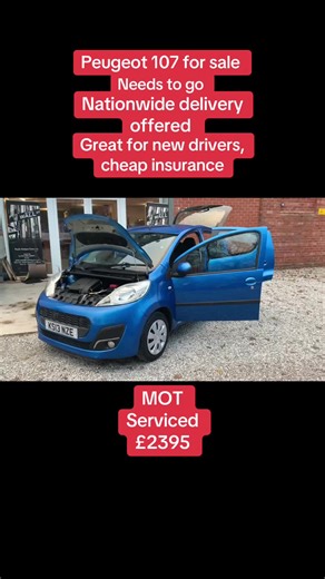 Peugeot 107 for sale, great little car. Perfect new drivers and students. Looking for a reliable, low-mileage, and economical car that won’t break the bank? Look no further! This stunning Peugeot 107 Active 1.0L is the perfect choice, offering exceptional value for money. With just 53588 miles on the clock, this car is a true gem that’s been meticulously maintained and ready to hit the road. Here’s why it should be your next ride: Key Features: Low Mileage: With only 53588 miles on the odometer,