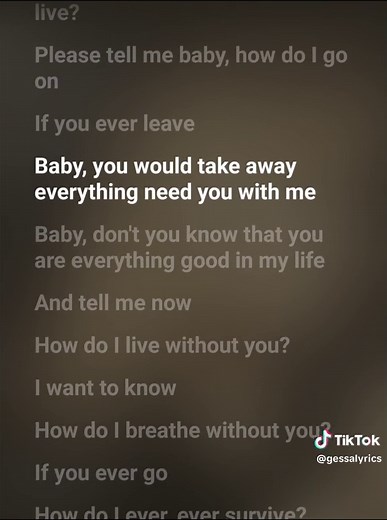How Do I Live Without You - Meaningful Lyric Exploration