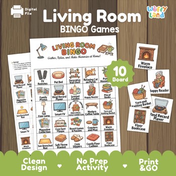 Living Room BINGO Game | My Home Vocabulary Activity | Family Connection