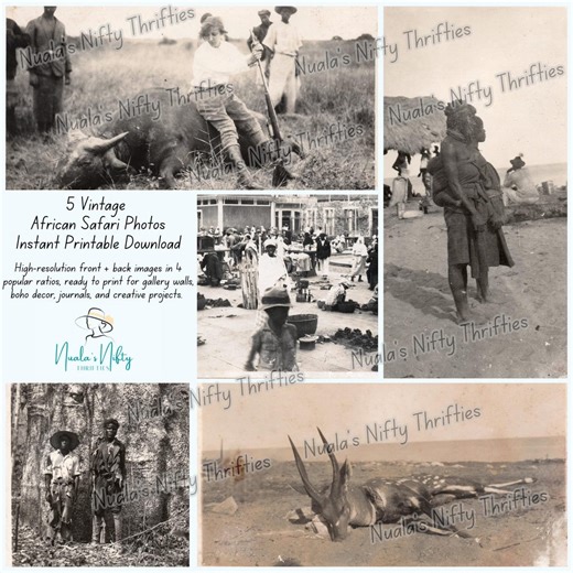 Vintage African Safari Photos: Early 1900s Black & White Sepia (digital File Download) - Etsy