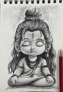 25K views · 3.8K reactions | Cute shiva drawing  | how to draw little shiva ?殺 | Soum's Arts | Facebook