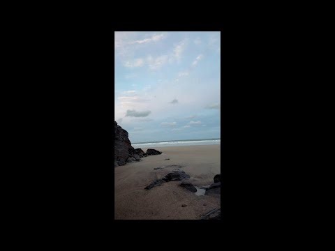 Cold water swim in big waves