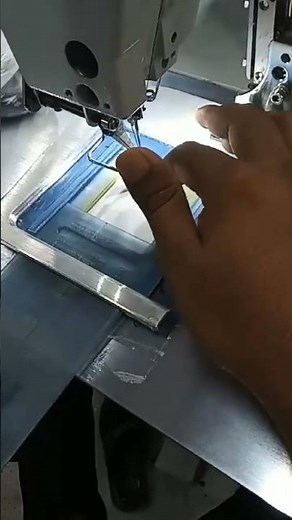 Label attach with pattern sewer machine-What a innovation!!