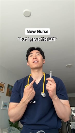 Alex Kim on Instagram: "Always remember IM and IV Epi are very different! #nurse #nursingstudent #nurseproblems #nursesofinstagram"