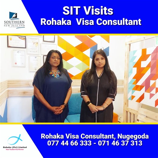 Sayani Bhowmick, Country Manager (South Asia & UAE), and Chami Abeysinghe, Chief Executive at Southland Regional Development Agency, representing SIT, New Zealand, sharing valuable insights about the opportunities offered by SIT for international students. #SIT #southerninstituteoftechnology #newzealand #rohakavisaconsultant #educationabroad #StudyinNewZealand #StudyAbroad #EducationAbroad #dreambig #visagranted #StudentOpportunities #NewBeginnings #RohakaVisaConsultant #VisaSuccess #SriLankanSt