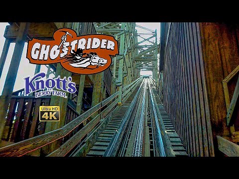 2023 Ghost Rider Roller Coaster Front Row On Ride 4K POV Knott's Berry Farm