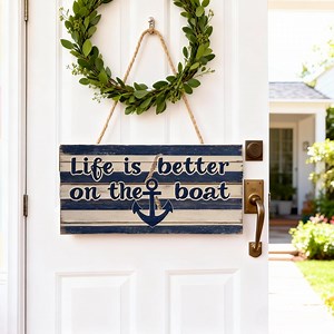 Lake House Wood Plaque, Rustic Lake House Decor, Nautical Anchor Wall Sign, Boat Lover Gift, Life is Better on the Boat Wall Art - Etsy