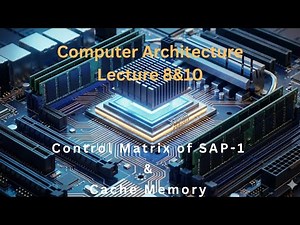 lecture 8 & 10 there is no 9 | Control matrix & Cache memory | Computer Architecture