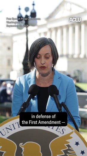 403K views · 10K reactions | We won't bend or break from defending the First Amendment against the president's attacks. | ACLU | Facebook