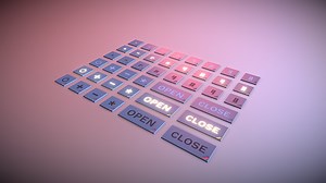 User Interface Buttons 3 - Elevator Control - Download Free 3D model by FilipZelinka