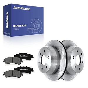 AutoShack Rear Brake Rotors & Premium Pads for Chevrolet & GMC, Silverado 1500 1999-2006 Sierra 1500 1999-2006 Tahoe 2000-2001, 4WD RWD AWD V6 4.3L V8 4.8L 5.3L 6.0L - 12.8" (325 mm), 6-Lug
