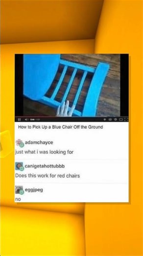 this technique only works on blue chairs