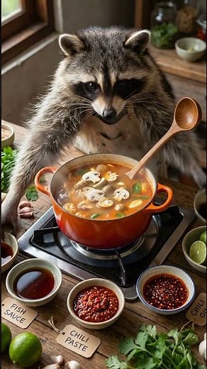 Authentic Creamy Tom Yum Seafood Recipe | Best Thai Soup #cookingchannel #cooking #thaifood #animals