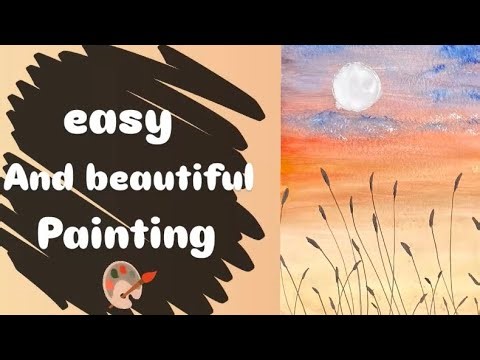 Easy and beautiful nature painting 👍 a quick step by step tutorial 😊