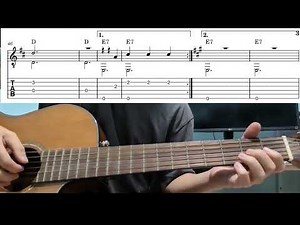 Happy Xmas (War Is Over) - Easy Fingerstyle Guitar Playthrough Tutorial Lesson With Tabs