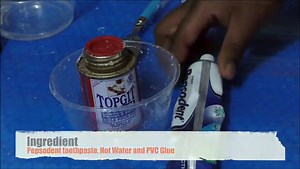 how to make slime out of toothpaste and water !! slime out of toothpaste only