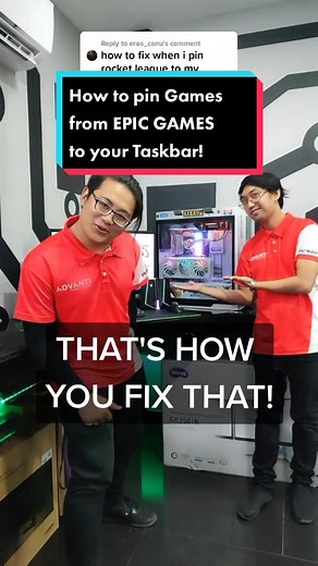 Reply to @eros_canu Here's how you can pin your Rocket League or other games on epicgames to your taskbar! 👍