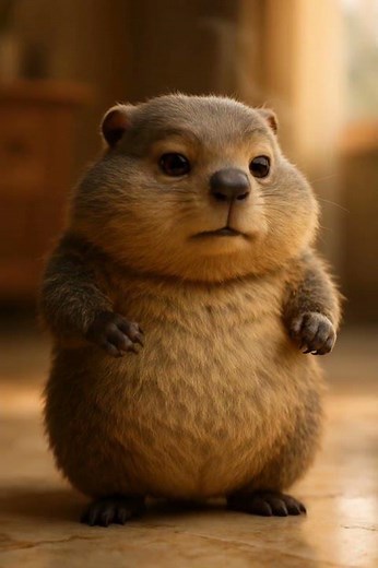 The Groundhog's Dramatic Sigh#Groundhog #GroundhogSigh #funnyanimals