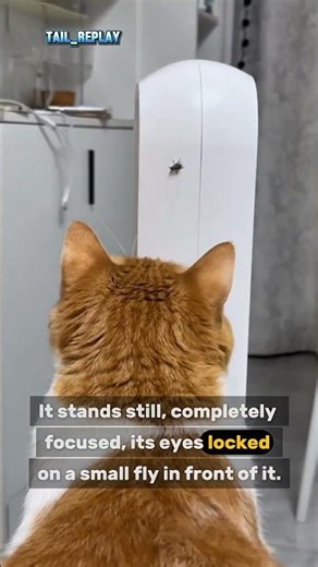 “This Cat Tries to Catch a Fly” #FunnyCats #PetVideo #Viral #CatVsFly #Shorts