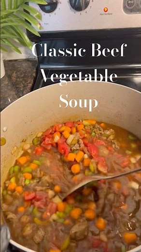 Simple Beef Vegetable Soup #cooking #vegetables #soup #food #comfortfood