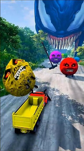 Solo Car vs KamAZ Monster Army! 💥 BeamNG.drive** Cars Falling Into a Water Cliff Realistic Crashe