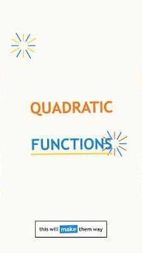 Quadratic Functions EXPLAINED in 60 Seconds! #algebra #mathhelp #quadraticfunctions