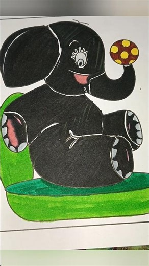 HOW TO DRAW AN ELEPHANT 🐘 #art #craft #artist #painting #drawing #colors #elephant #usa #uk #europe