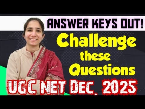 UGC NET Dec. 2025 Answer Key Out! Challenge these Questions Paper-1 & Paper-2 Education #ugcnet