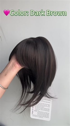 Hair topper with bangs#hairpiece #toppers #topperhair #hairtopper #topper clip in bangs