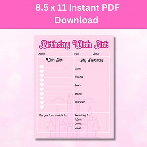 Birthday Wish List - Etsy Canada