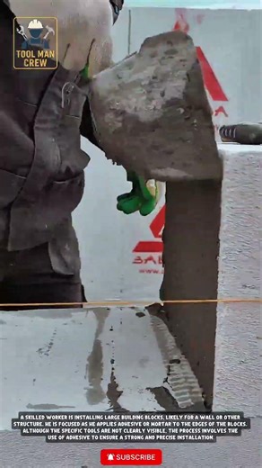 Pro Construction Tip: Fast Mortar Application for Large Building Blocks!