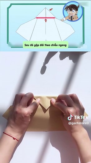 Cách gấp máy bay giấy bay như chim (theo Conan)
