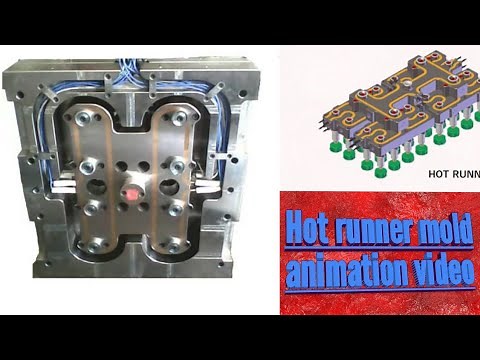 Hot Runner mold assembly for plastic injection molding machine ,Animation by jagdeepsahengineering