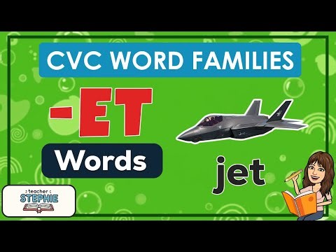 CVC Word Families: -ET Words | Learn to Read & Phonics for Kids