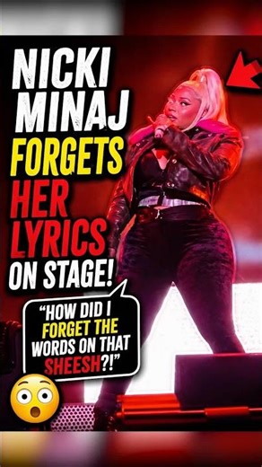 Nicki Minaj FORGETS Her Lyrics On Stage… “How Did I Forget?!” 😳