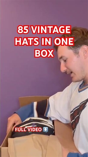 $5,000 vintage snapback cap unboxing video. 85 rare thrifted caps #thrifthaul #throwback #thrifting