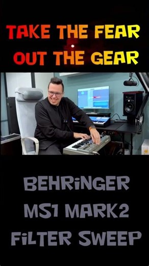 Behringer MS1 filter sweep #behringer #synthesizer #electronicmusic #music #roland #sh101