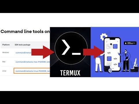 Part 1 How to install Android SDK and command line tools only linux with termux, building app