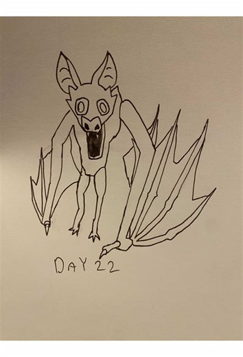 Day 22 how to draw the bat #bat #99nightsintheforest #roblox #drawing #horror