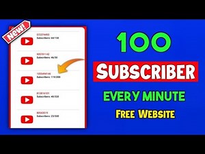 Free Subscribers For Youtube - Free subscribers website